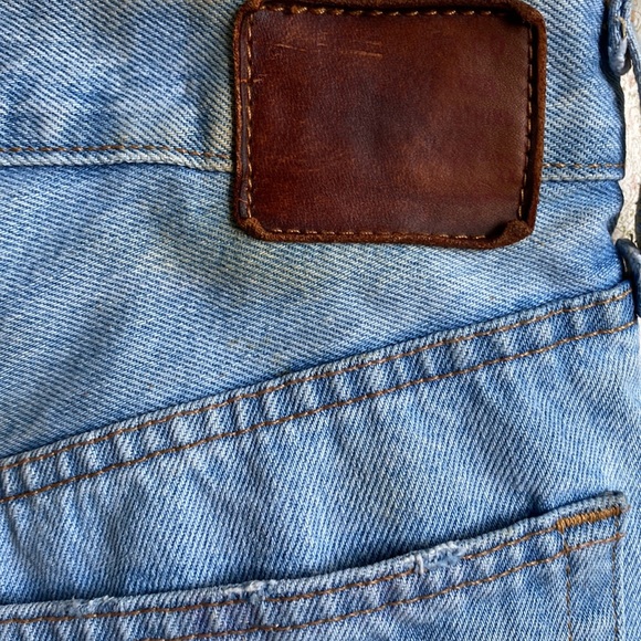 Levi’s Big E 501 Hi Rise Distressed, Destroyed Button-Fly Cut-Off Jean Shorts - Picture 13 of 15